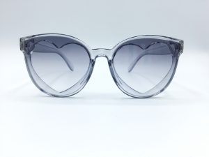 عینک شیشه طرح قلب رنگ طوسی